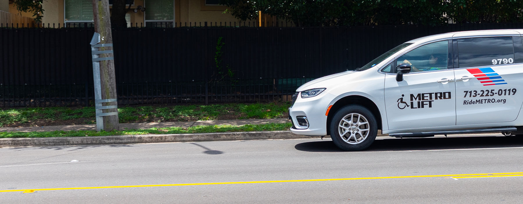 METROLift vehicle in route to drop off customer.